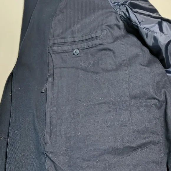 Navy Cotton LL Bean 50T Tall Blazer Jacket
